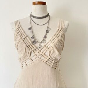 Free People Tan Auralie maxi dress NWT Small boho